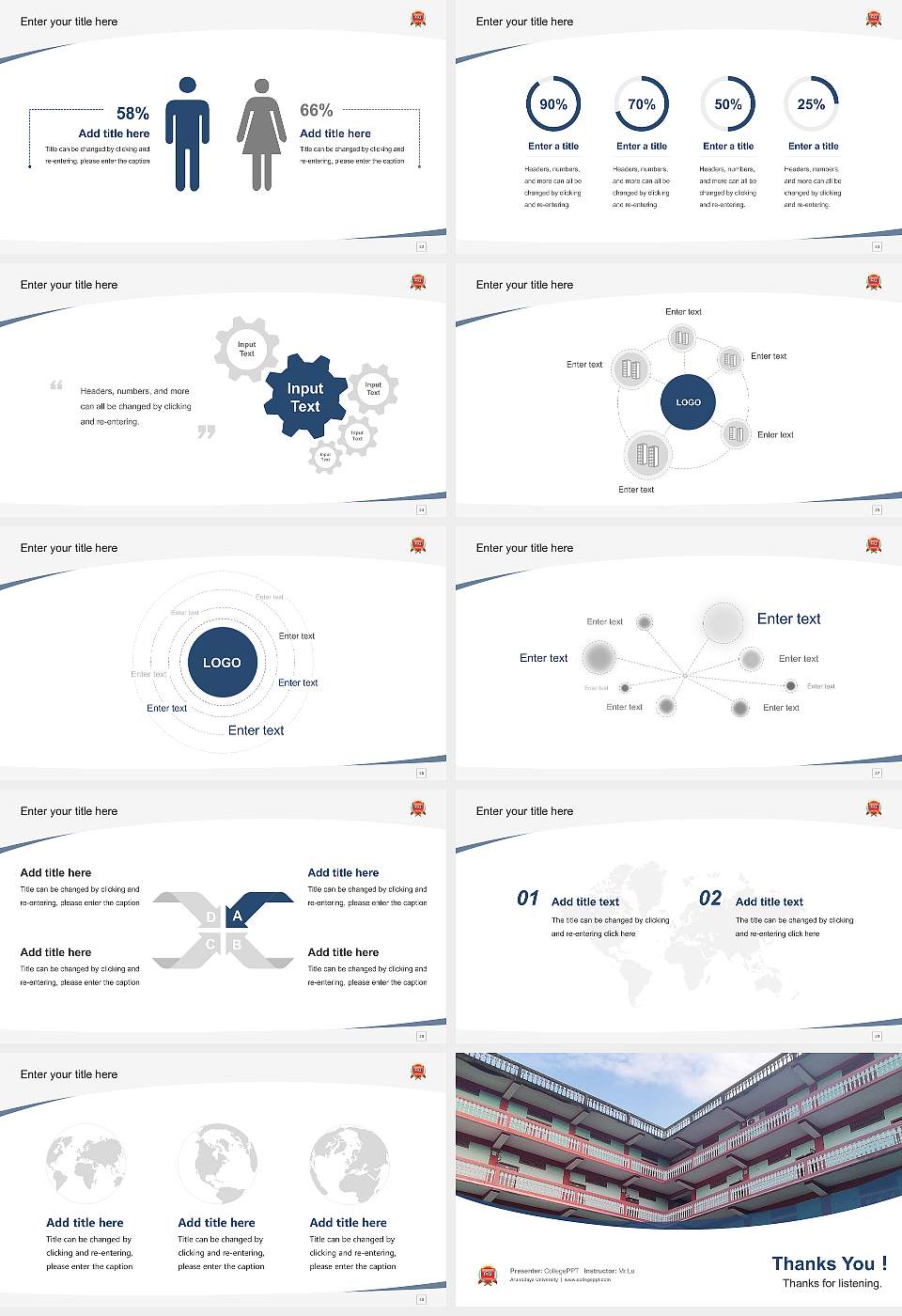 Arunodaya University Course/Courseware Creation PPT Template16:9 ratio PPT effect preview image4