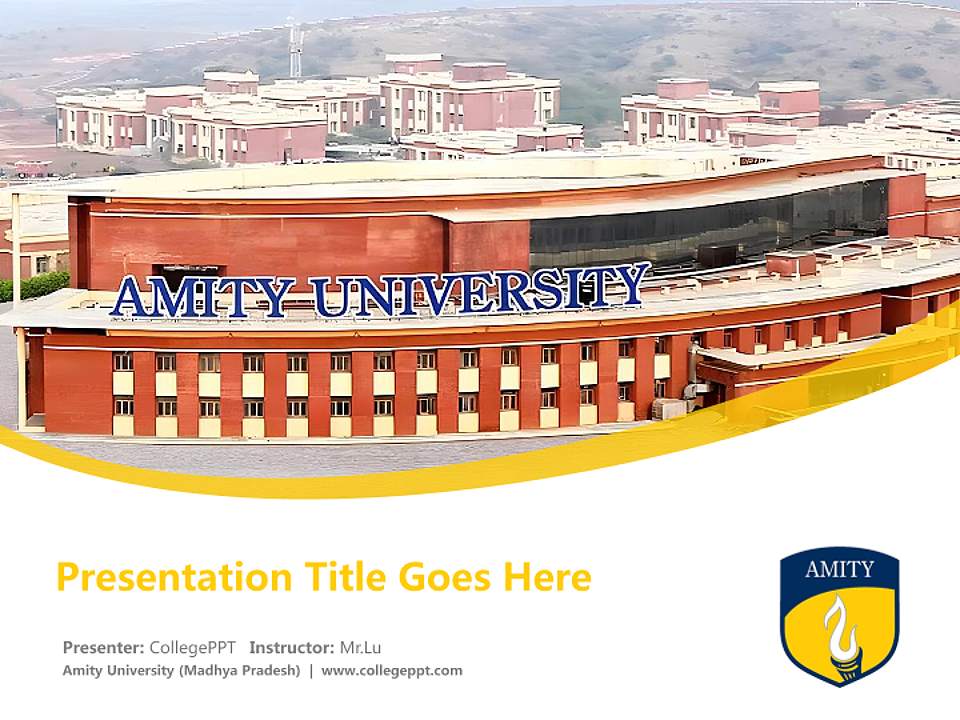 Amity University (Madhya Pradesh) Course/Courseware Creation PPT Template4:3 ratio PPT effect preview image5