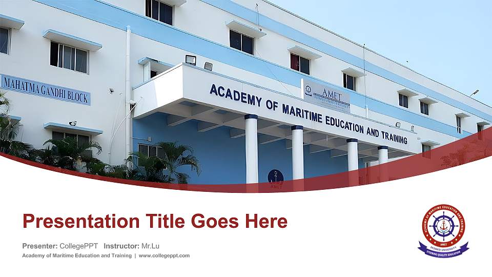 Academy of Maritime Education and Training Course/Courseware Creation PPT Template16:9 ratio PPT effect preview image