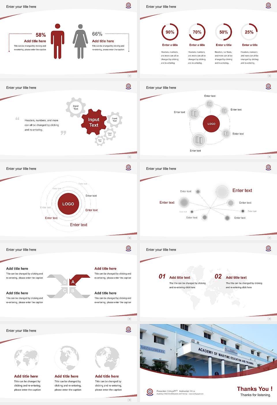 Academy of Maritime Education and Training Course/Courseware Creation PPT Template16:9 ratio PPT effect preview image4