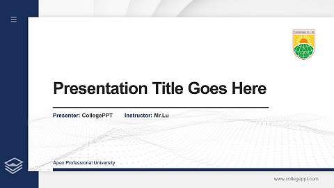 Apex Professional University Thesis Proposal/Graduation Defense PPT Template