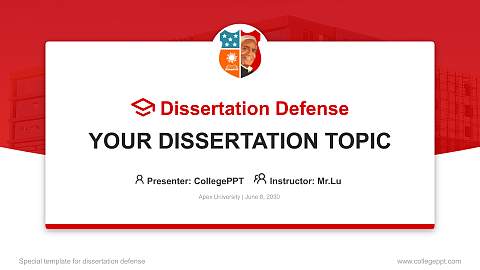 Apex University Graduation Thesis Defense PPT Template
