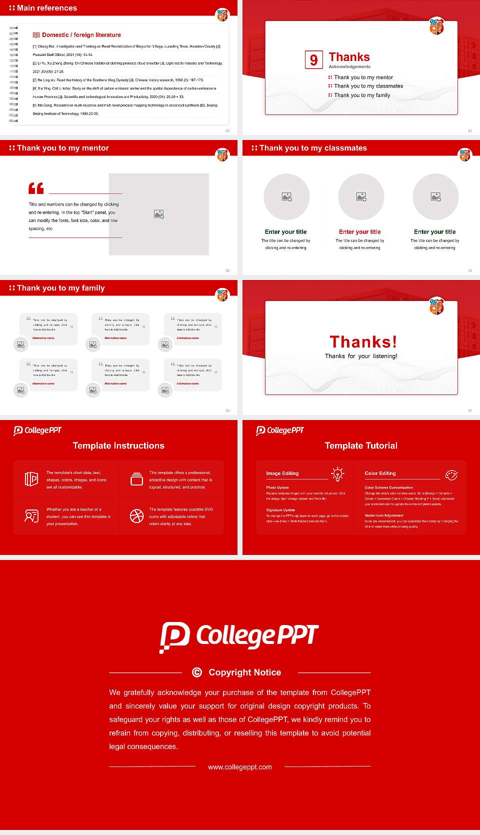 Apex University Graduation Thesis Defense PPT Template16:9 ratio PPT effect preview image7