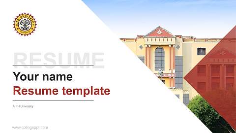 AIPH University Resume PPT Template