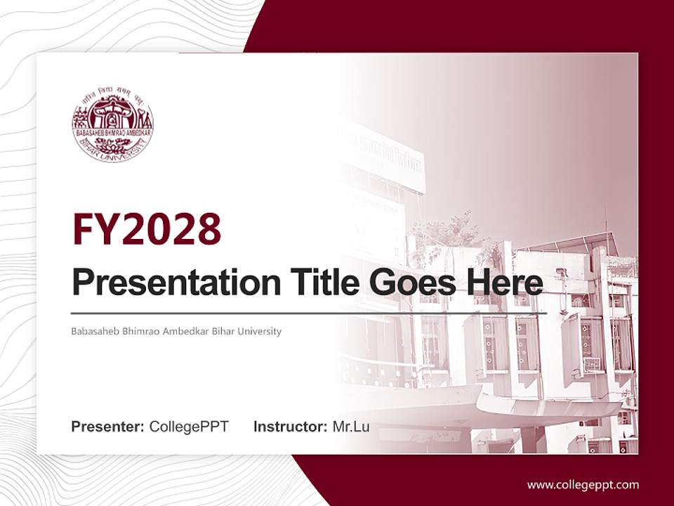 Babasaheb Bhimrao Ambedkar Bihar University Academic Presentation/Research Findings Report PPT Template4:3 ratio PPT effect preview image5