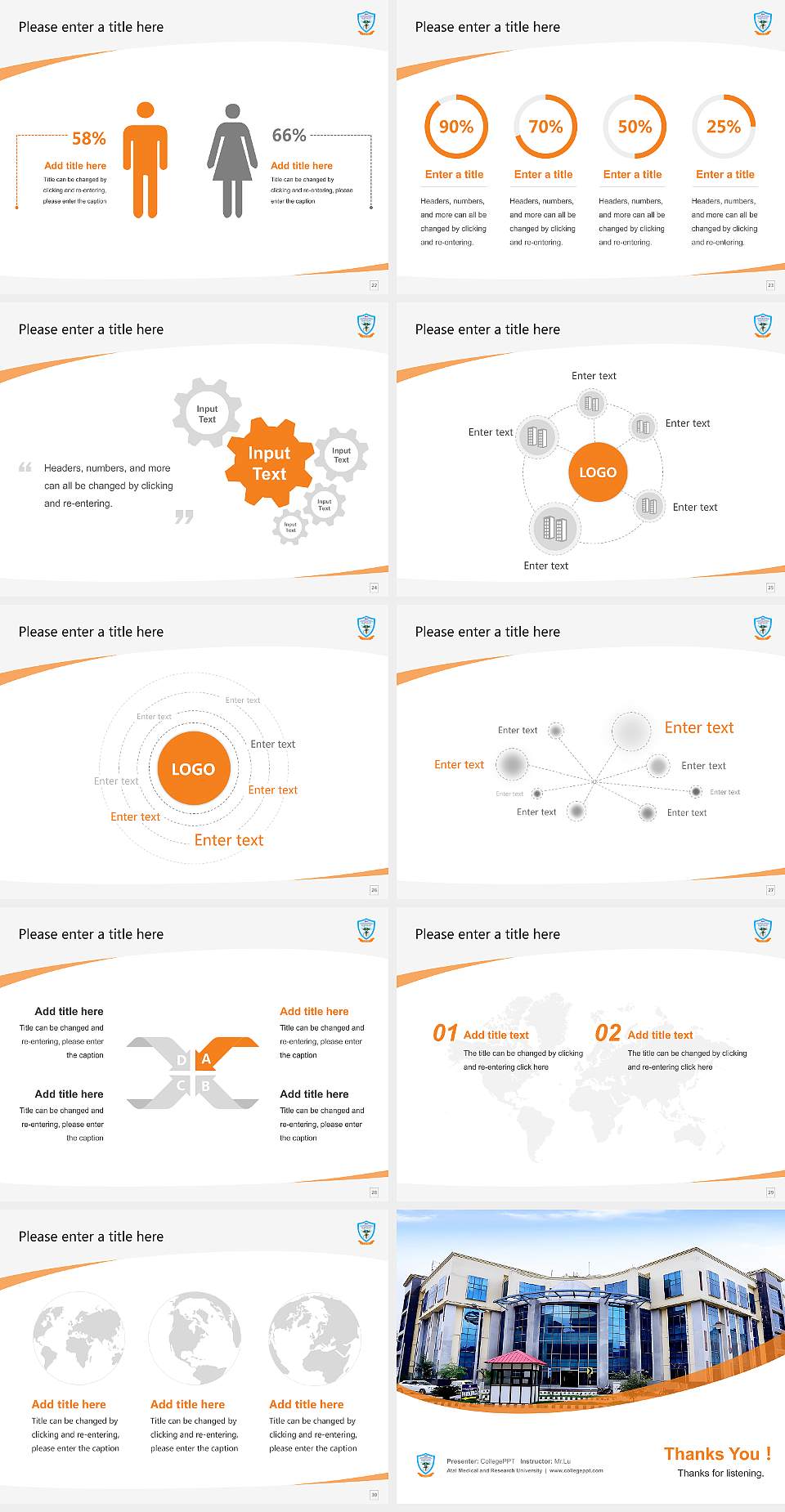 Atal Medical and Research University Course/Courseware Creation PPT Template4:3 ratio PPT effect preview image4