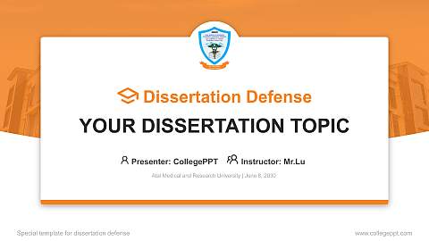 Atal Medical and Research University Graduation Thesis Defense PPT Template