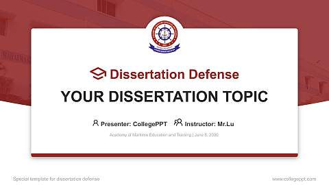 Academy of Maritime Education and Training Graduation Thesis Defense PPT Template