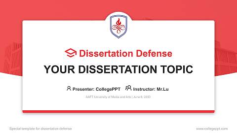 AAFT University of Media and Arts Graduation Thesis Defense PPT Template
