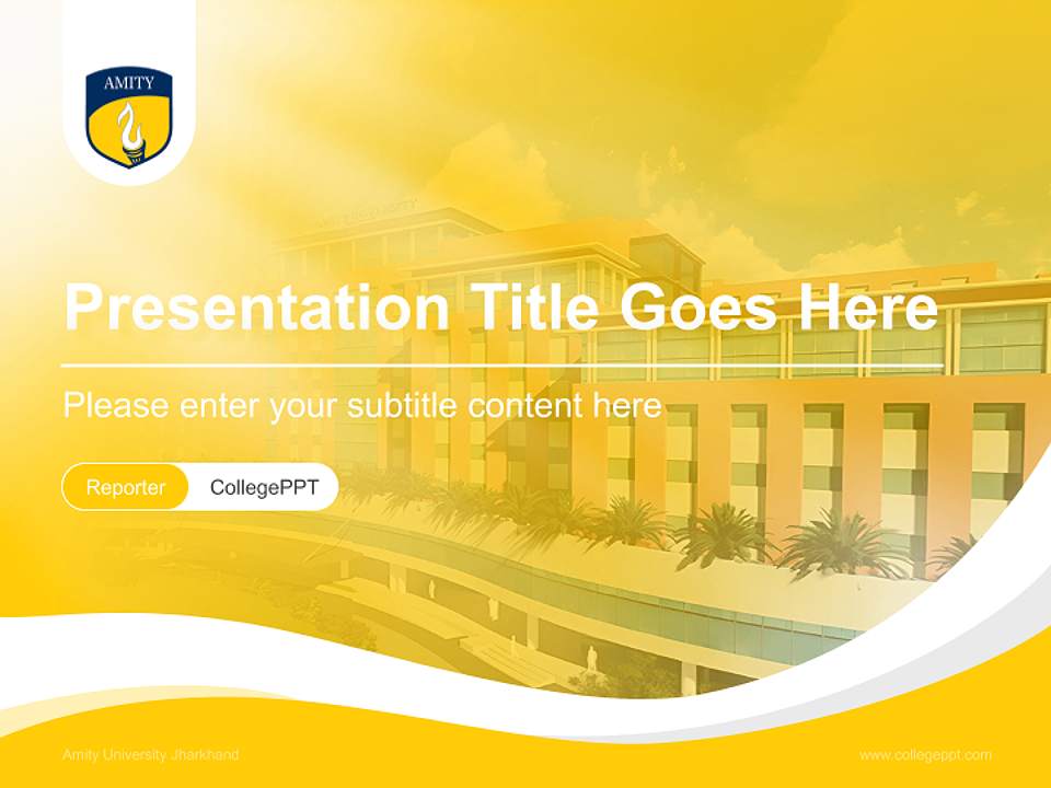 Amity University Jharkhand Lecture Sharing and Networking Event PPT Template4:3 ratio PPT effect preview image4