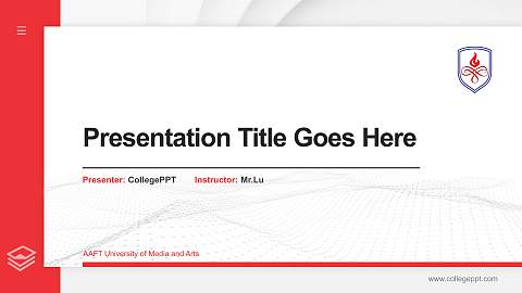 AAFT University of Media and Arts Thesis Proposal/Graduation Defense PPT Template