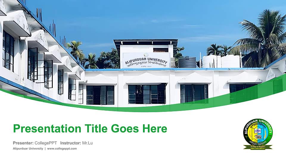 Alipurduar University Course/Courseware Creation PPT Template16:9 ratio PPT effect preview image