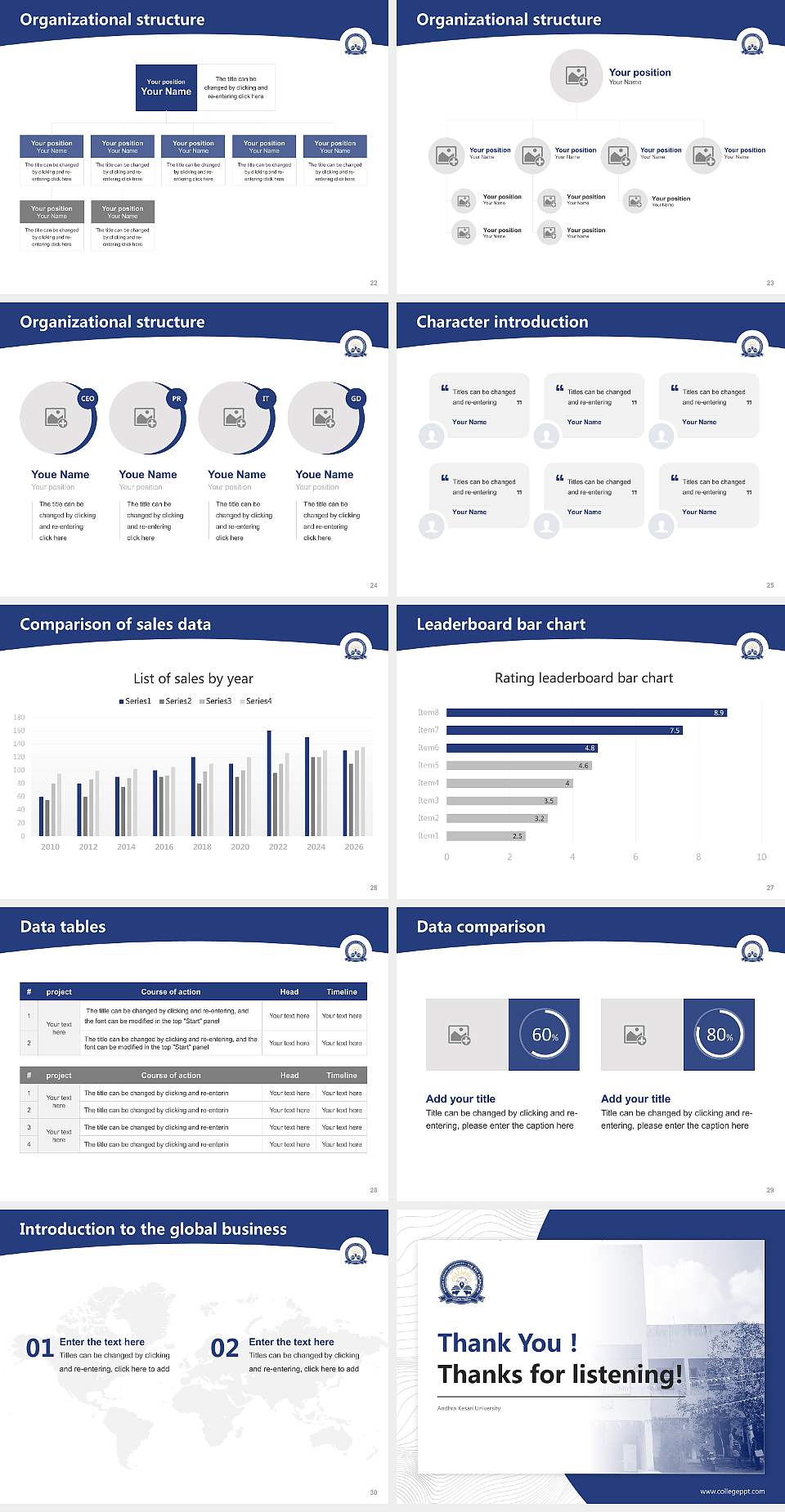 Andhra Kesari University Academic Presentation/Research Findings Report PPT Template4:3 ratio PPT effect preview image4