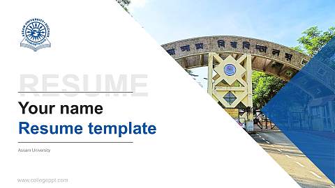 Assam University Resume PPT Template