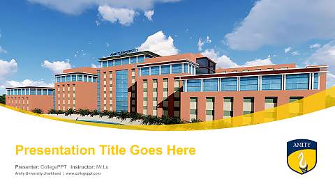 Amity University Jharkhand Course/Courseware Creation PPT Template