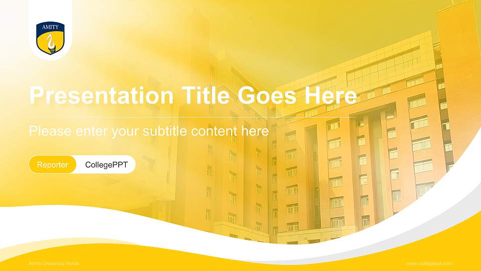 Amity University Noida Lecture Sharing and Networking Event PPT Template16:9 ratio PPT effect preview image