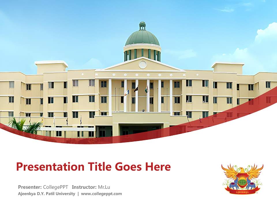Ajeenkya D.Y. Patil University Course/Courseware Creation PPT Template4:3 ratio PPT effect preview image5
