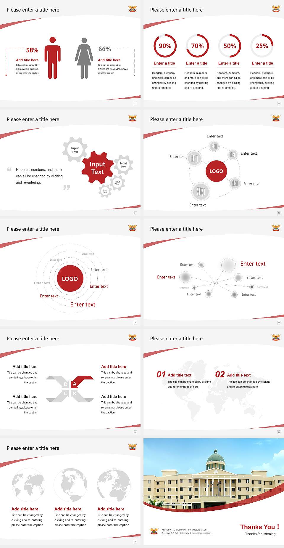 Ajeenkya D.Y. Patil University Course/Courseware Creation PPT Template4:3 ratio PPT effect preview image4