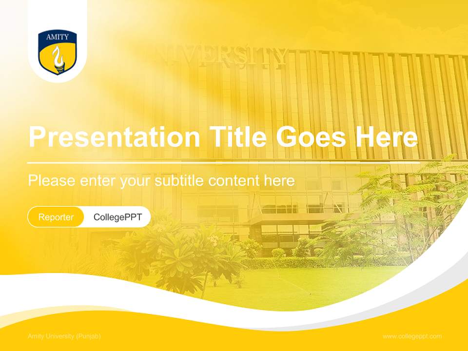 Amity University (Punjab) Lecture Sharing and Networking Event PPT Template4:3 ratio PPT effect preview image4