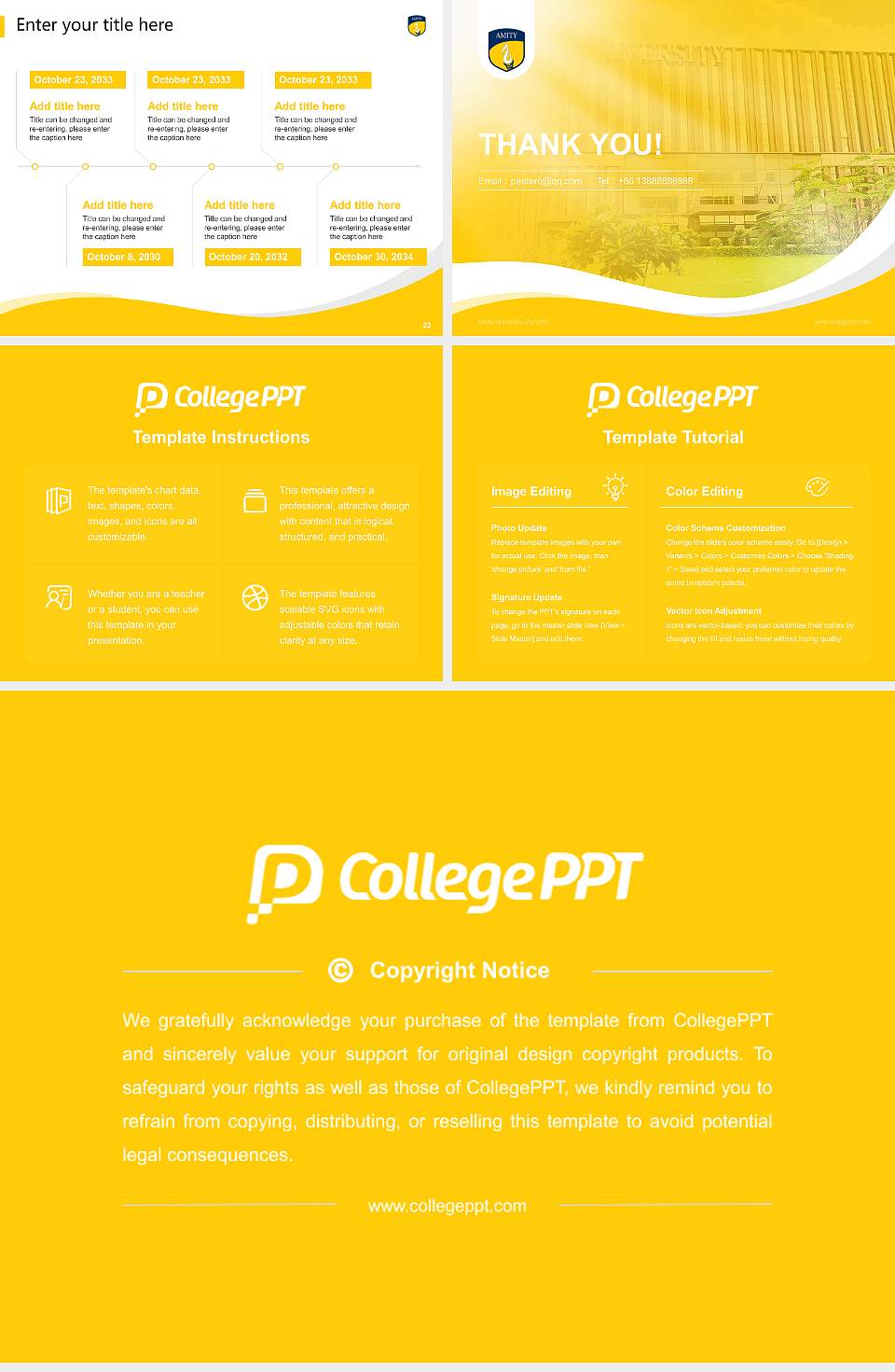 Amity University (Punjab) Lecture Sharing and Networking Event PPT Template4:3 ratio PPT effect preview image4