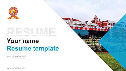 Baba Mast Nath University Resume PPT Template