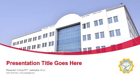 A.K.S. University Course/Courseware Creation PPT Template