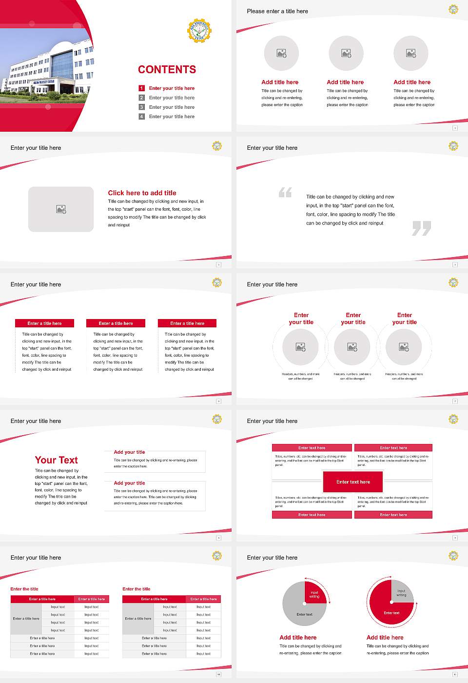 A.K.S. University Course/Courseware Creation PPT Template16:9 ratio PPT effect preview image2