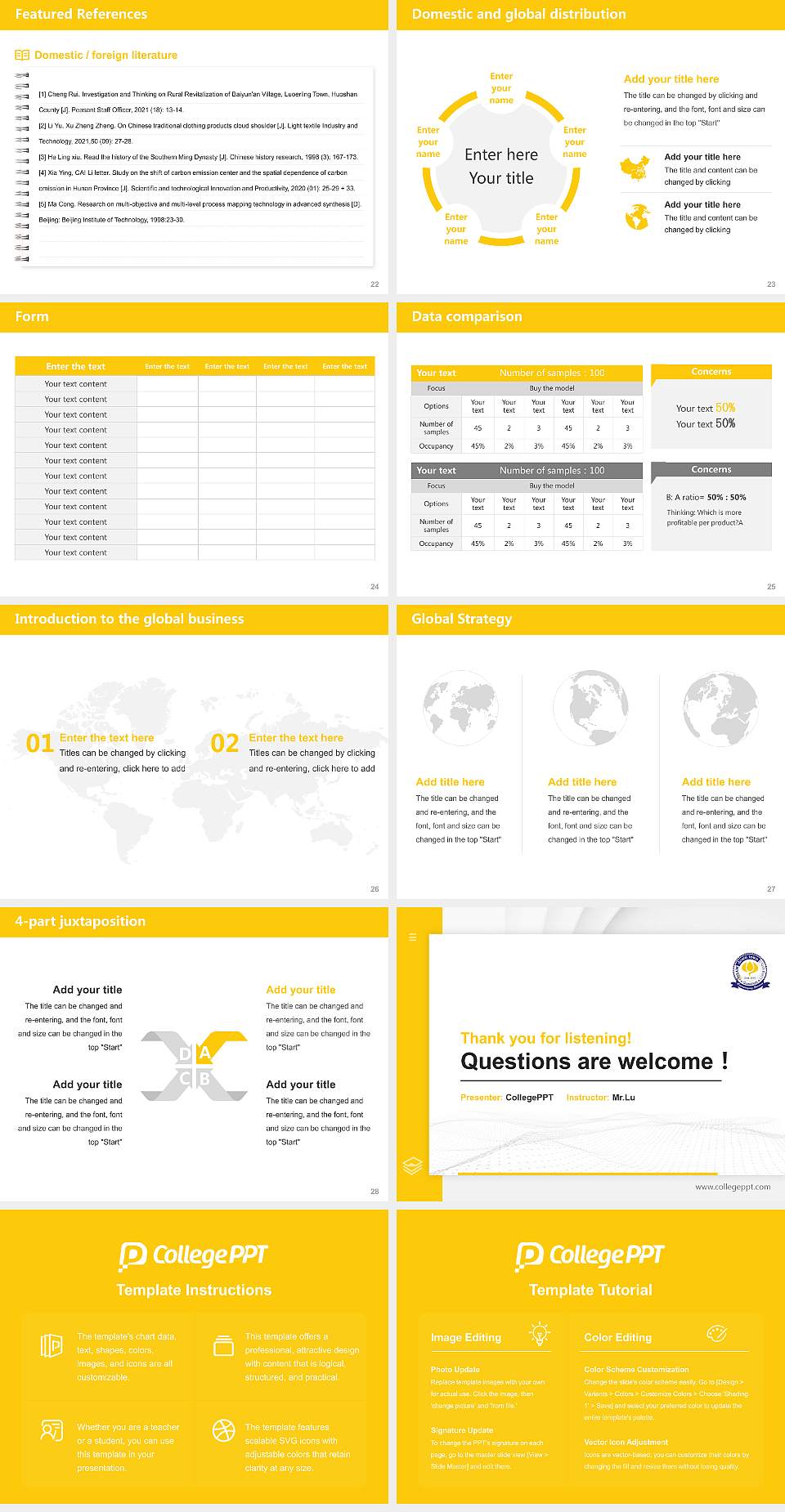 Assam Down Town University Thesis Proposal/Graduation Defense PPT Template4:3 ratio PPT effect preview image4