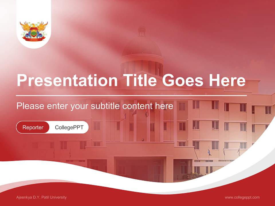 Ajeenkya D.Y. Patil University Lecture Sharing and Networking Event PPT Template4:3 ratio PPT effect preview image4
