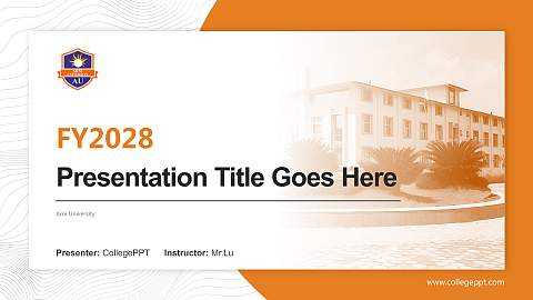 Arni University Academic Presentation/Research Findings Report PPT Template