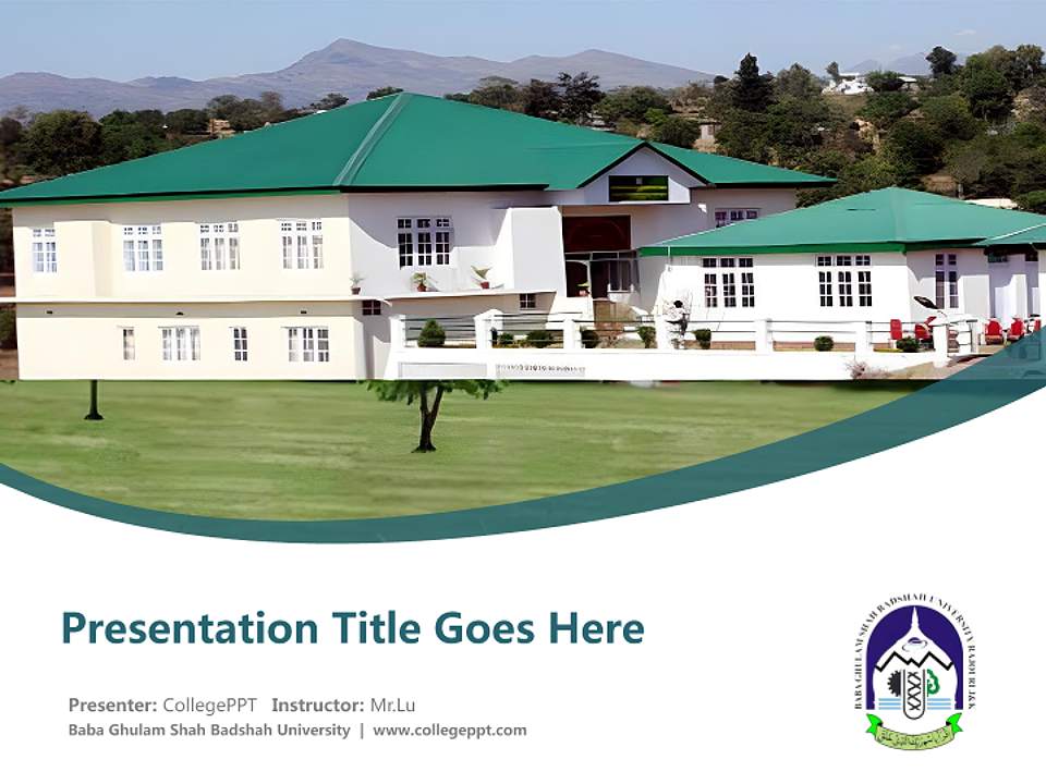 Baba Ghulam Shah Badshah University Course/Courseware Creation PPT Template4:3 ratio PPT effect preview image5