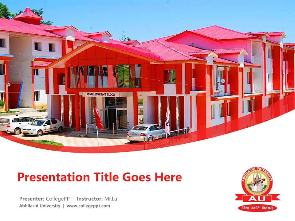 Abhilashi University Course/Courseware Creation PPT Template4:3 ratio PPT effect preview image5