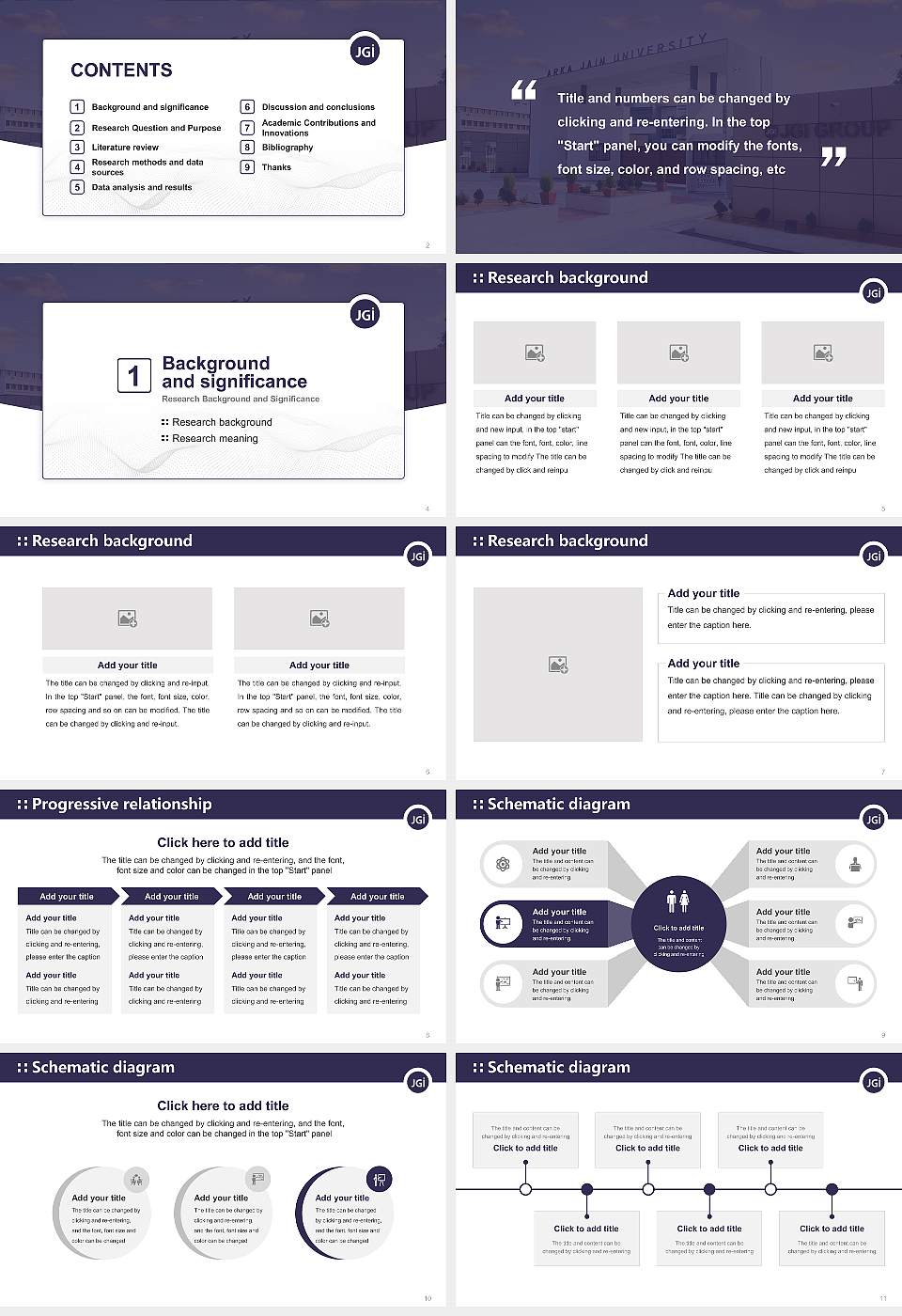 ARKA Jain University Graduation Thesis Defense PPT Template16:9 ratio PPT effect preview image2