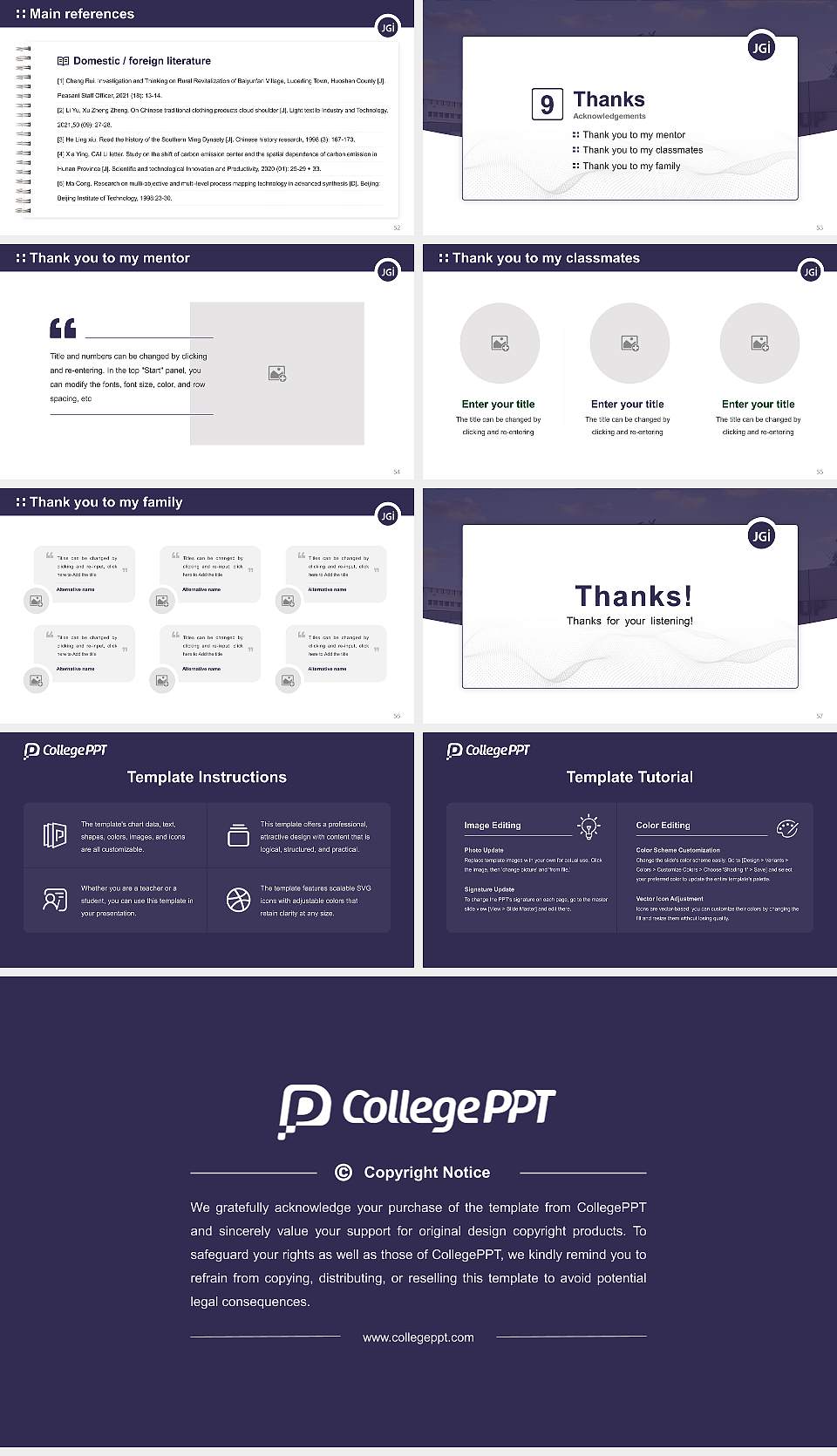 ARKA Jain University Graduation Thesis Defense PPT Template16:9 ratio PPT effect preview image7