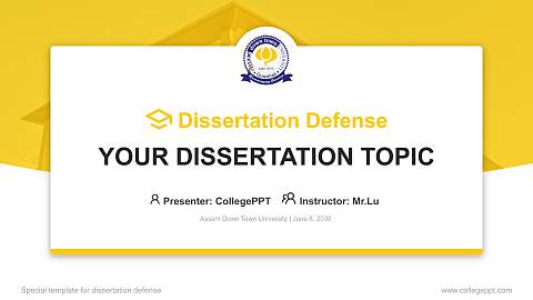 Assam Down Town University Graduation Thesis Defense PPT Template