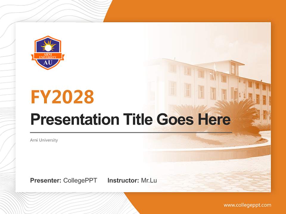 Arni University Academic Presentation/Research Findings Report PPT Template4:3 ratio PPT effect preview image5