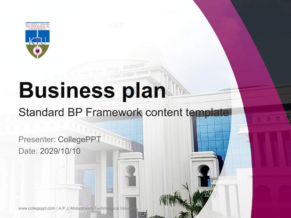 A.P.J. Abdul Kalam Technological University Competition/Entrepreneurship Contest PPT Template4:3 ratio PPT effect preview image9