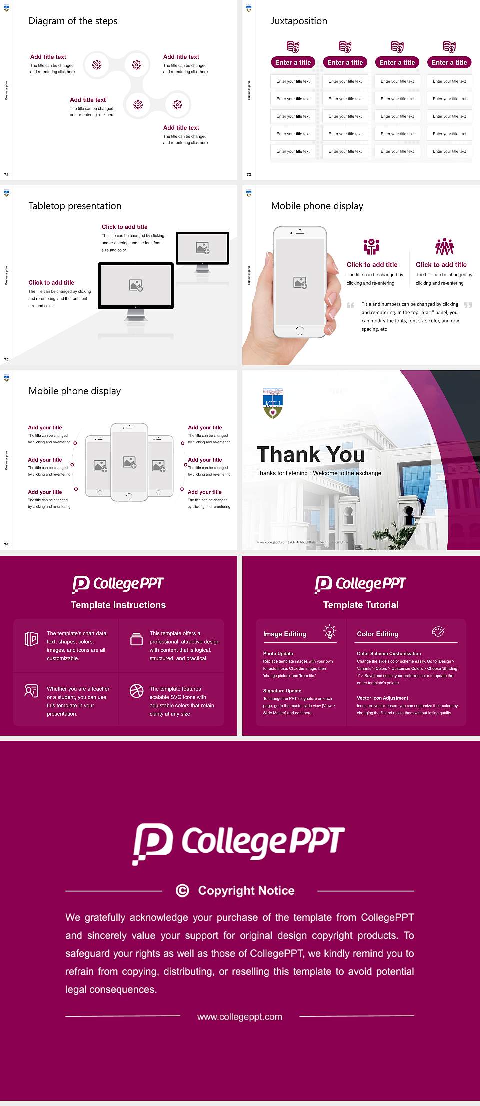 A.P.J. Abdul Kalam Technological University Competition/Entrepreneurship Contest PPT Template4:3 ratio PPT effect preview image9