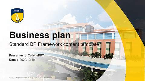 Amity University Jharkhand Competition/Entrepreneurship Contest PPT Template