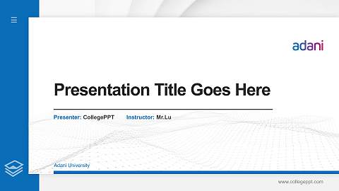 Adani University Thesis Proposal/Graduation Defense PPT Template