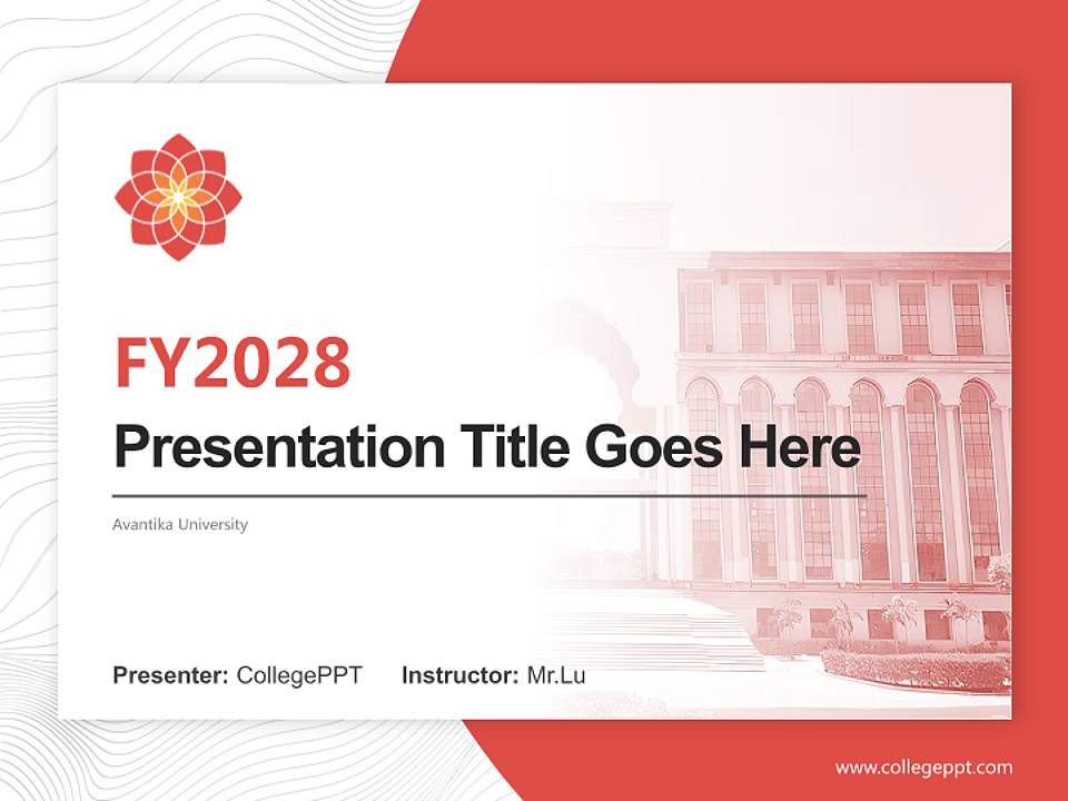 Avantika University Academic Presentation/Research Findings Report PPT Template4:3 ratio PPT effect preview image5