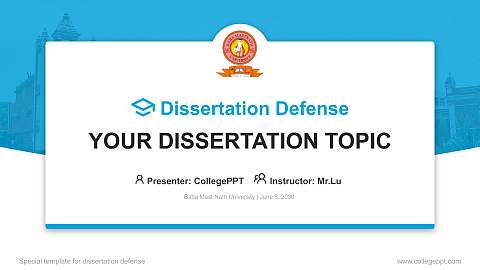 Baba Mast Nath University Graduation Thesis Defense PPT Template