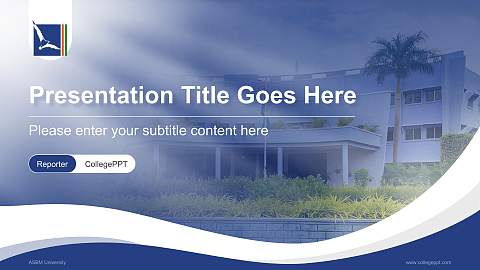 ASBM University Lecture Sharing and Networking Event PPT Template