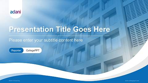 Adani University Lecture Sharing and Networking Event PPT Template