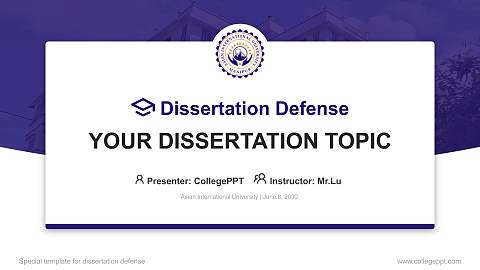 Asian International University Graduation Thesis Defense PPT Template