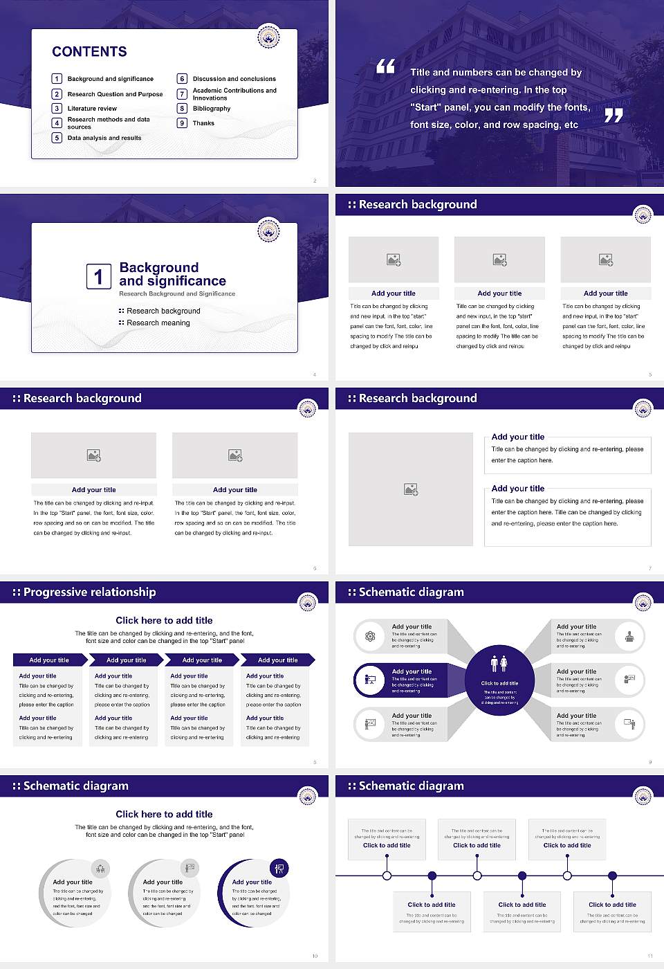Asian International University Graduation Thesis Defense PPT Template16:9 ratio PPT effect preview image2