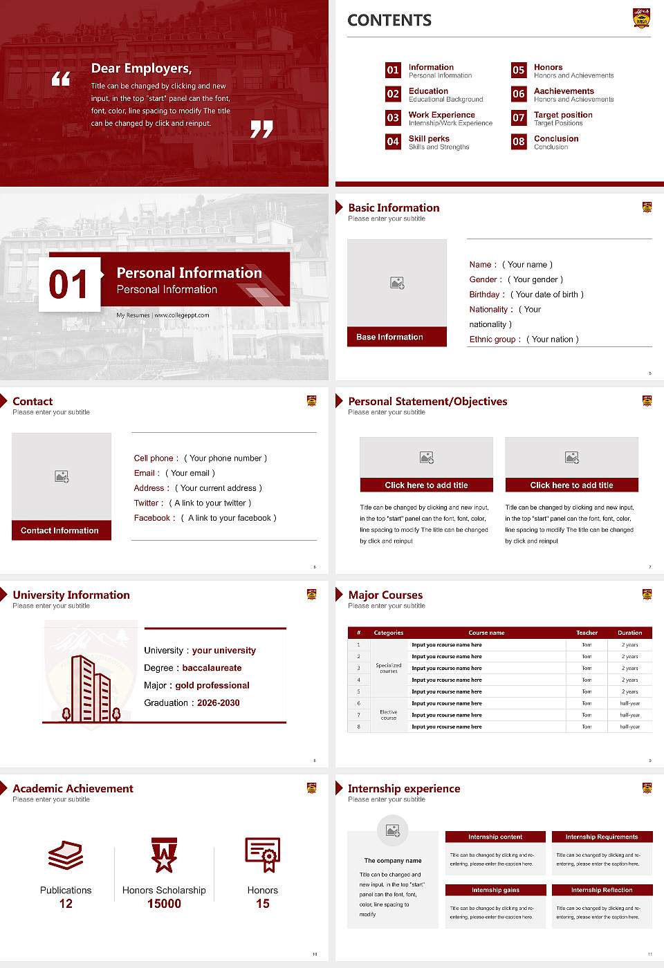 A.P.G. (Alakh Prakash Goyal) Shimla University Resume PPT Template16:9 ratio PPT effect preview image2