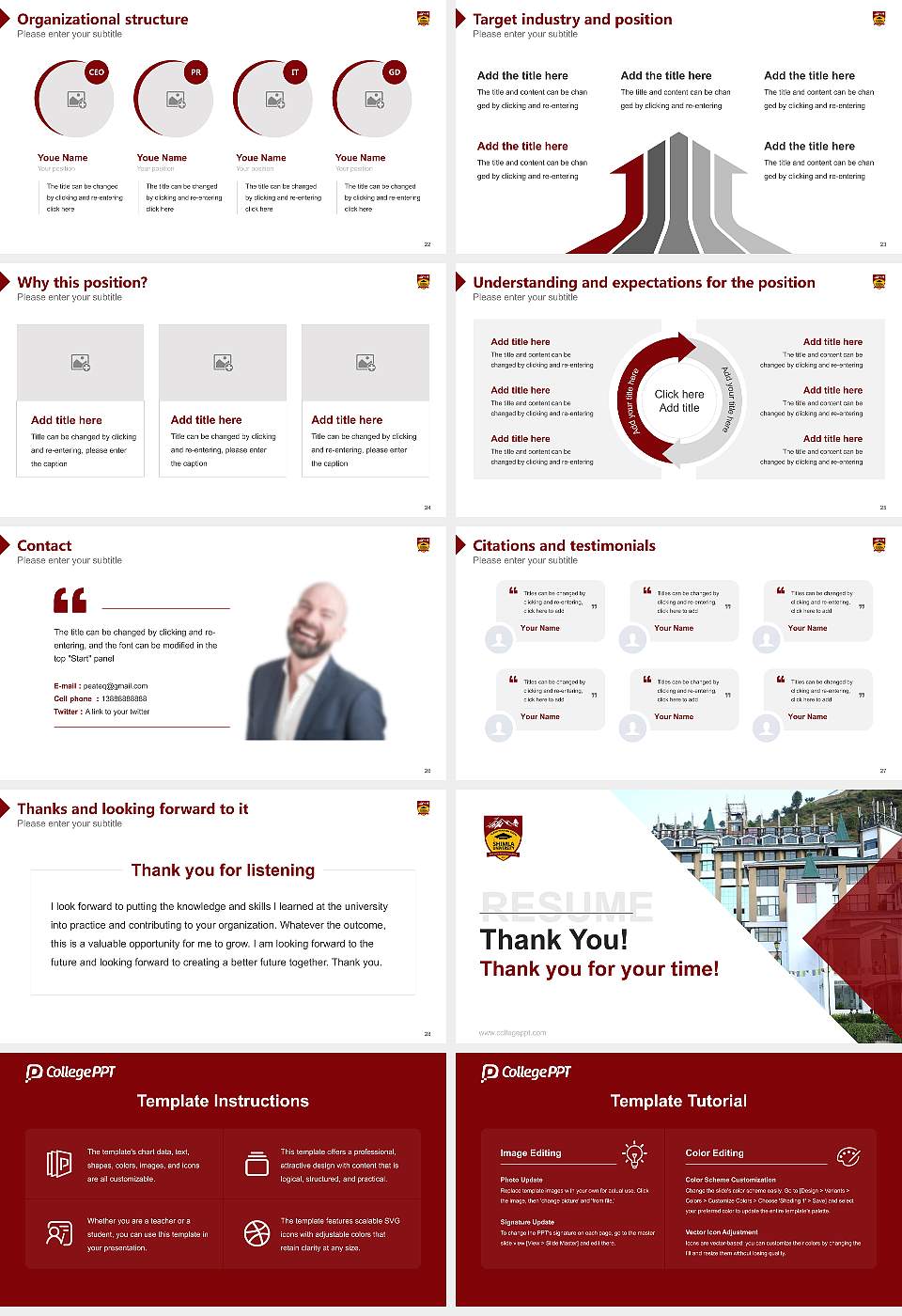 A.P.G. (Alakh Prakash Goyal) Shimla University Resume PPT Template16:9 ratio PPT effect preview image4