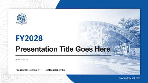 Assam University Academic Presentation/Research Findings Report PPT Template