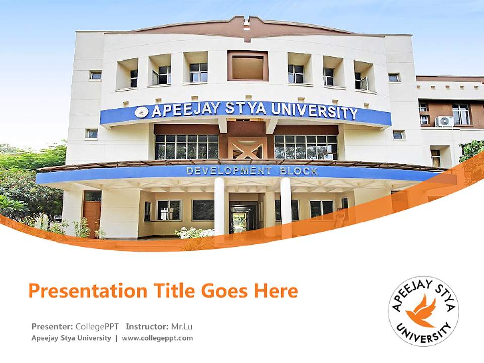 Apeejay Stya University Course/Courseware Creation PPT Template4:3 ratio PPT effect preview image5
